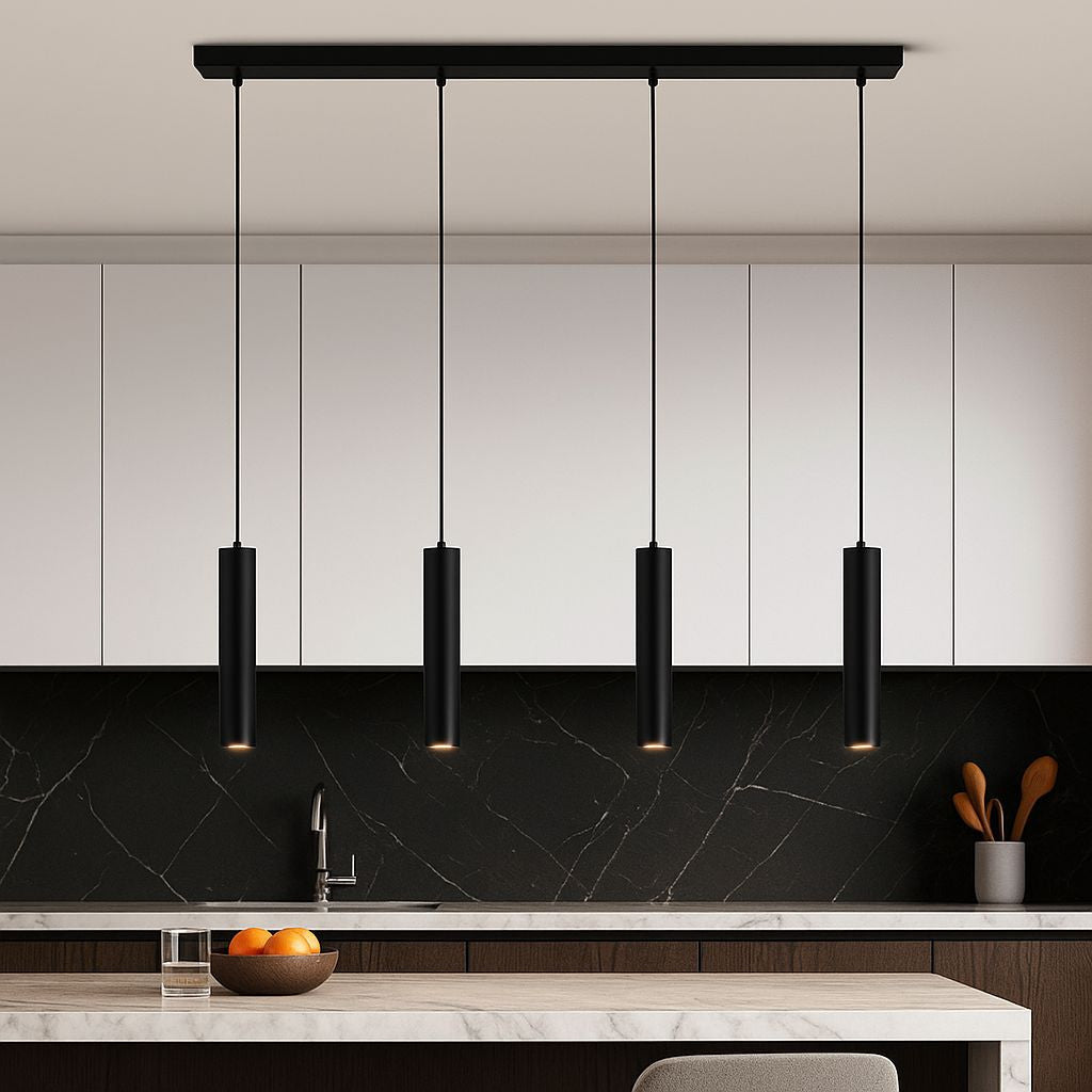 Lámpara colgante minimalista cuádruple "Bila 4" - GU10 (6)