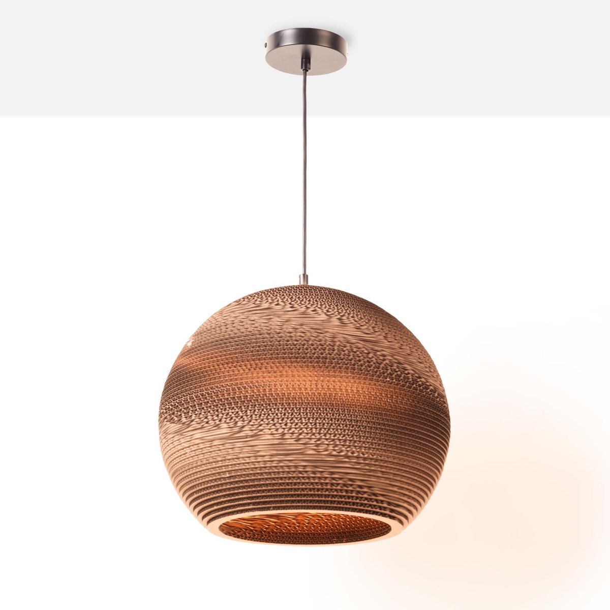 Lámpara colgante de cartón corrugado "ANIDA" - E27 - Barcelona Led-Decoración