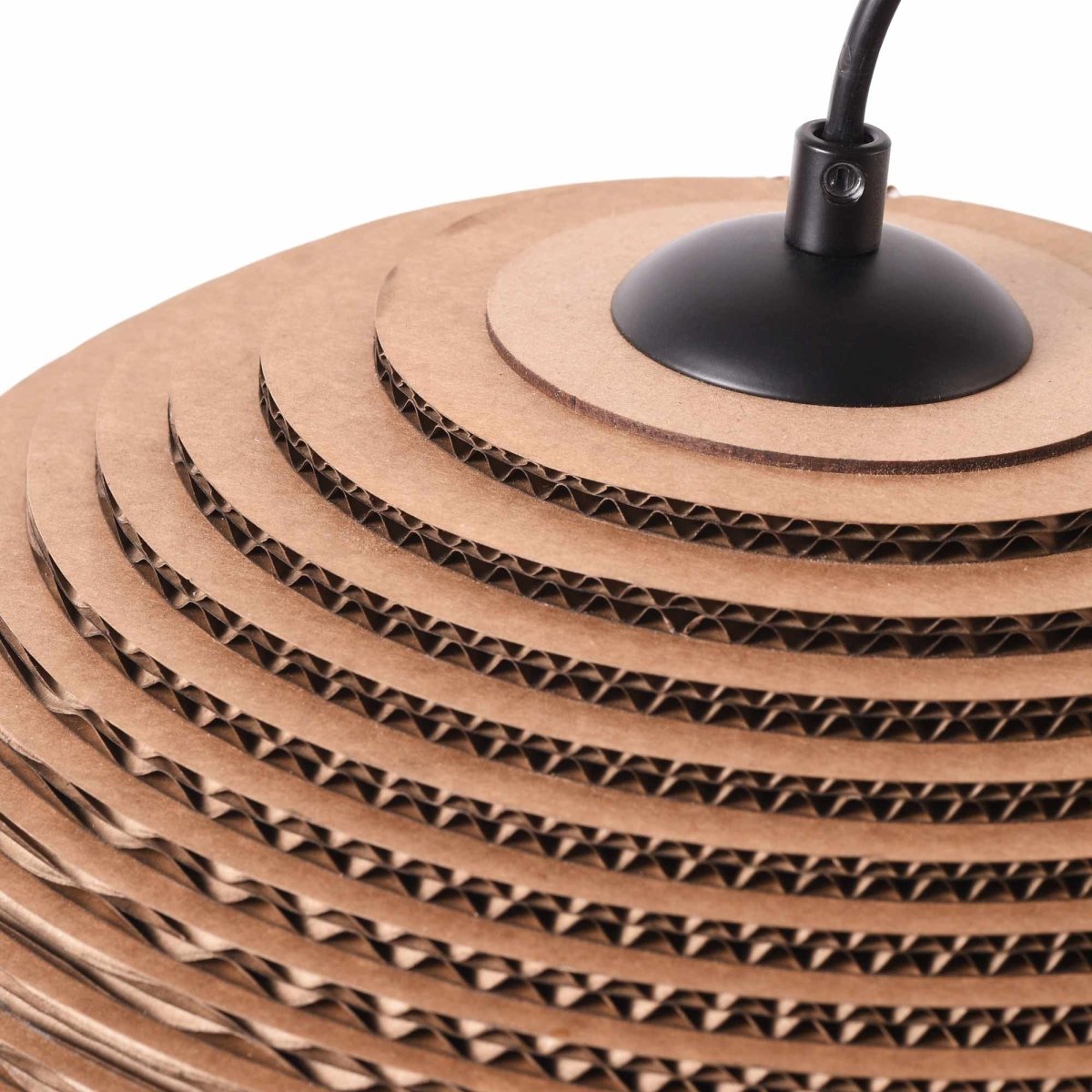 Lámpara colgante de cartón corrugado "ANIDA" - E27 - Barcelona Led-Decoración