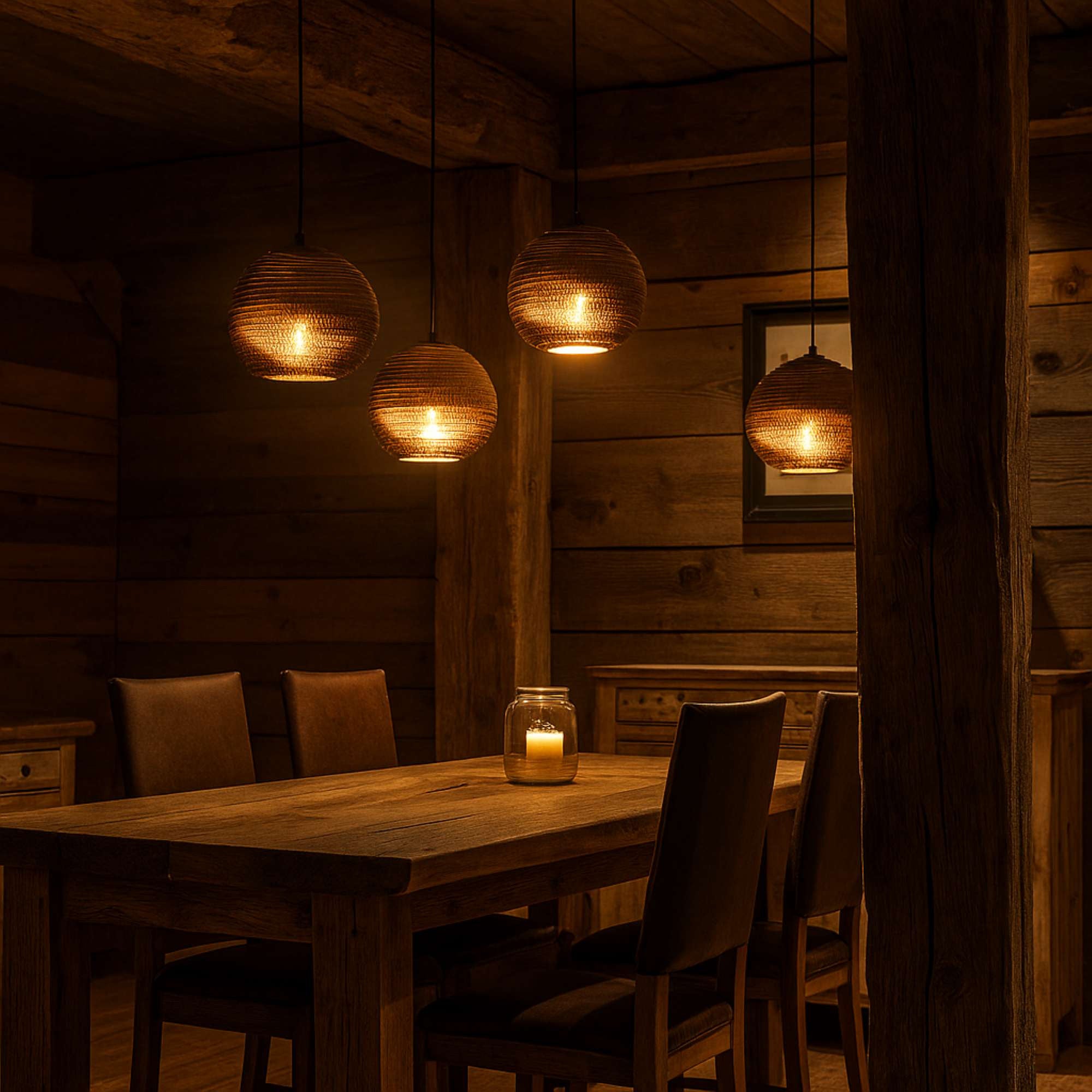 Lámpara colgante de cartón corrugado "ANIDA" - E27 (49)