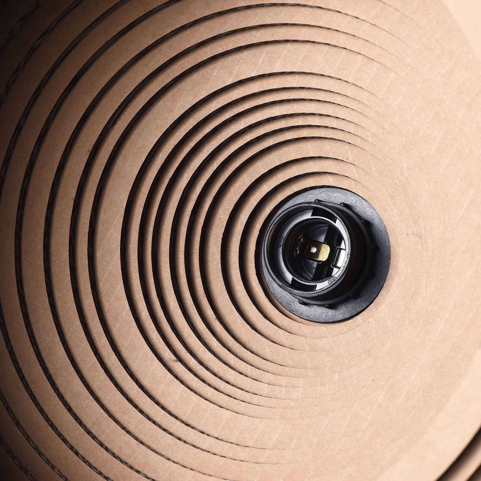 Lámpara colgante de cartón corrugado "KUMO" - E27 (6)