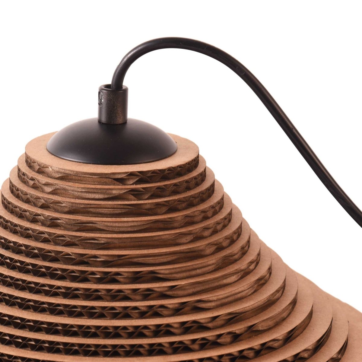 Lámpara colgante de cartón corrugado "KUMO" - E27 - Barcelona Led-Decoración