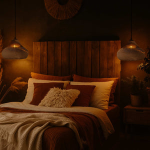 Lámpara colgante de cartón corrugado "KUMO" - E27 (15)