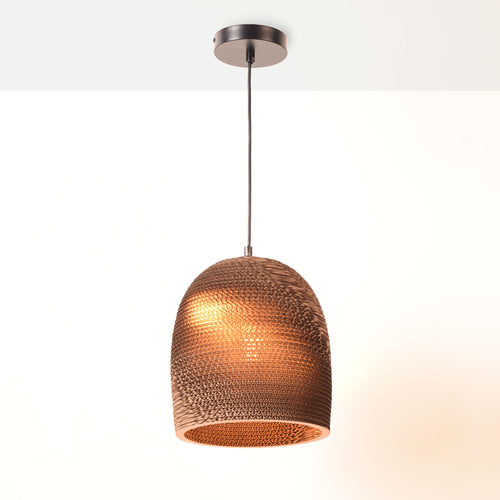 Lámpara colgante de cartón corrugado 