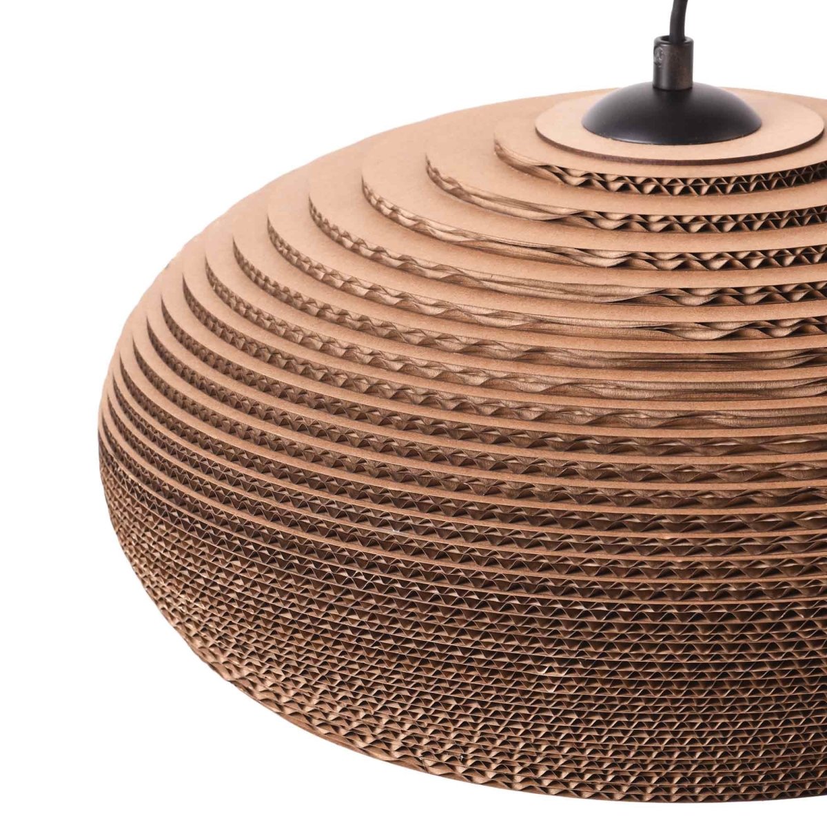 Lámpara colgante de cartón corrugado "DANBORU" - E27 - Barcelona Led-Decoración