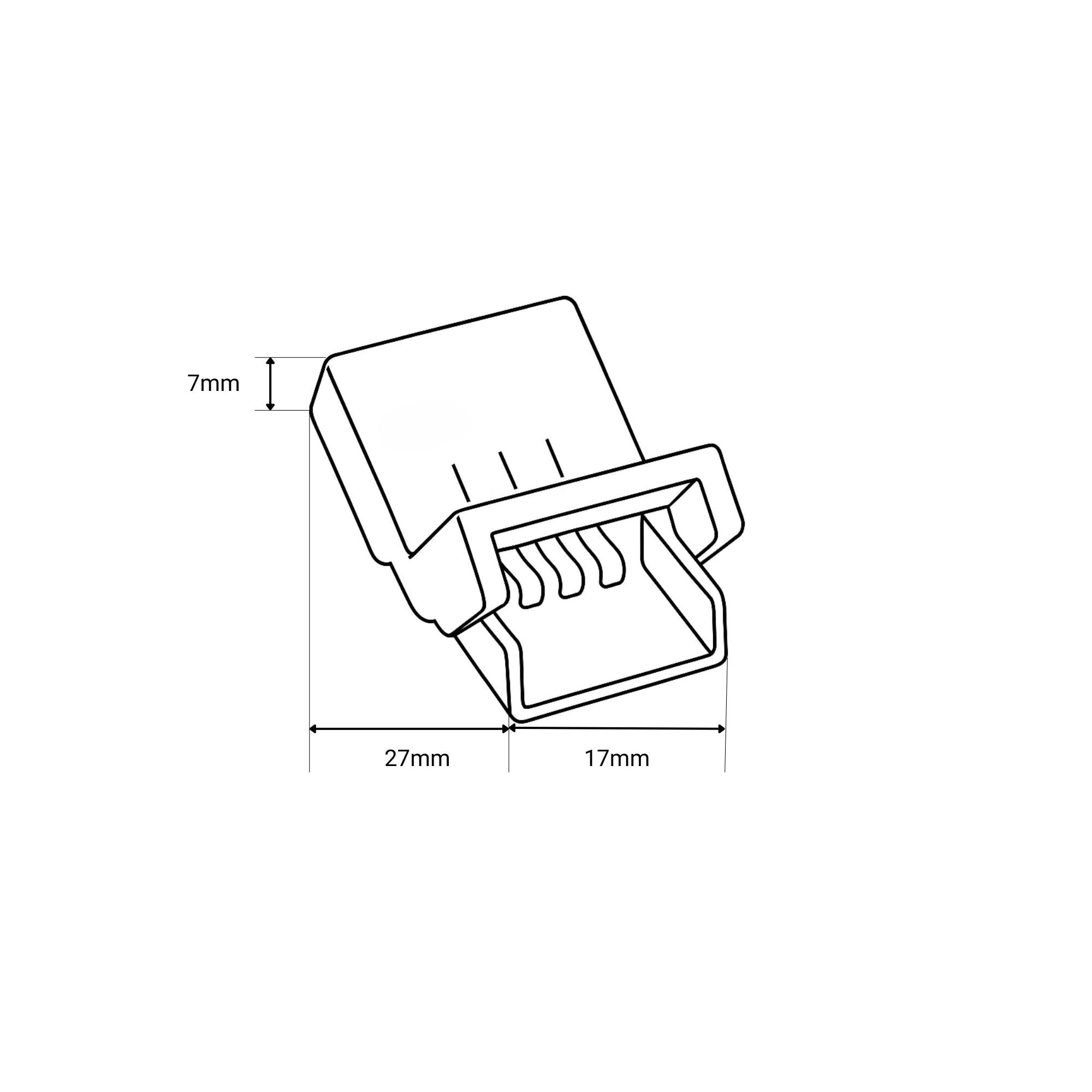 Conector Hippo-M - Tira a Tira LED CCT - 10mm - 3 pines - IP66 (1)