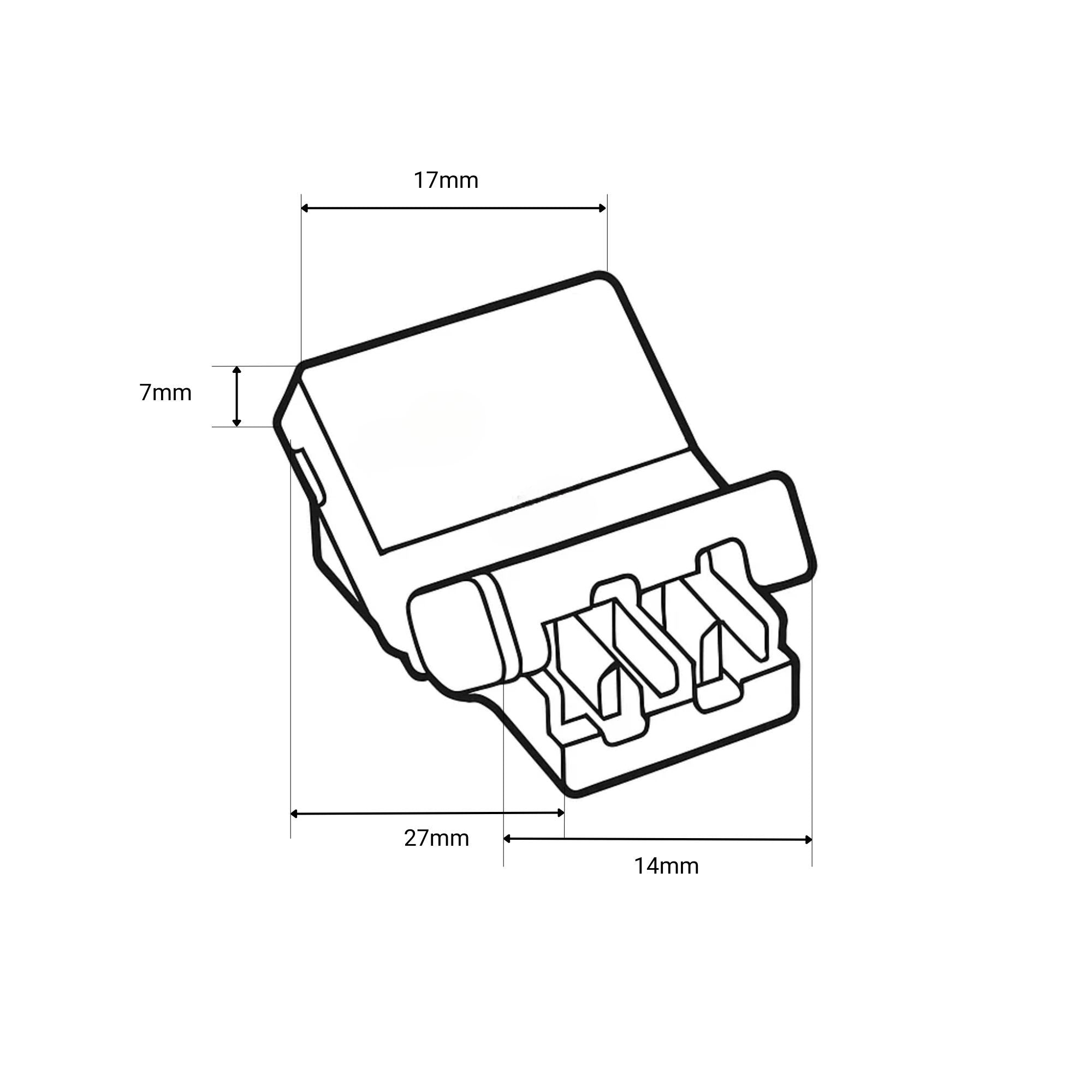 Conector Hippo-M - Tira LED monocolor a cable - 10mm - 2 pines - IP66 (1)