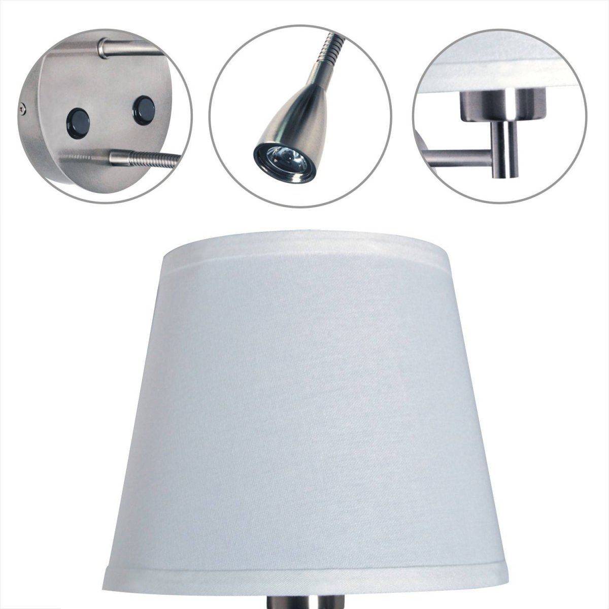 Aplique de pared "PAIR" E27 con foco LED de lectura 3W - Barcelona Led-Decoración