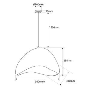 Lámpara colgante "Wabi Sabi 09" - E27 - 30cm/50cm (14)