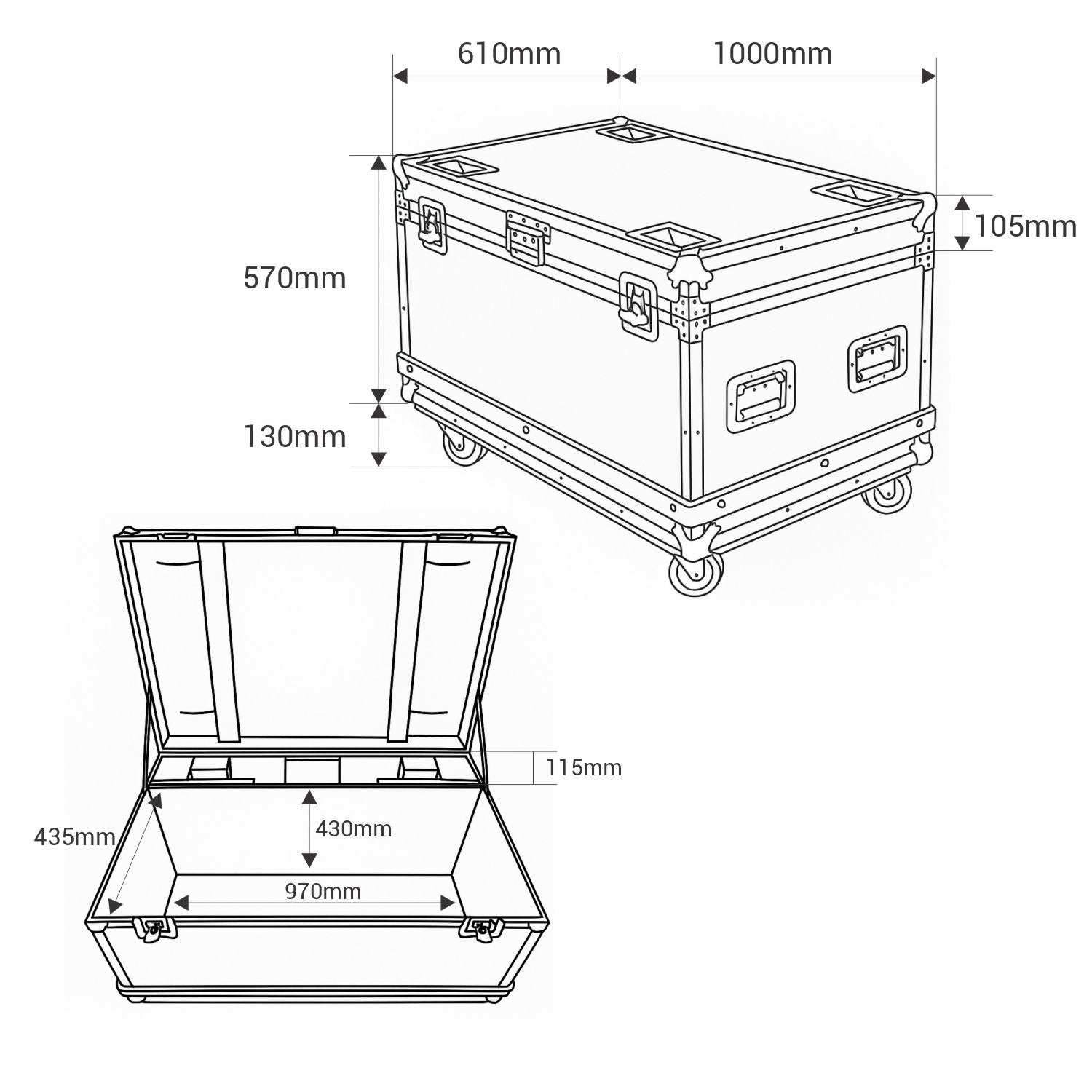 Fligth Case para Digital Kiosk 32"  DDT32 - con Foam, Ruedas y Asas – Transporte Seguro en Ferias y Eventos (21)