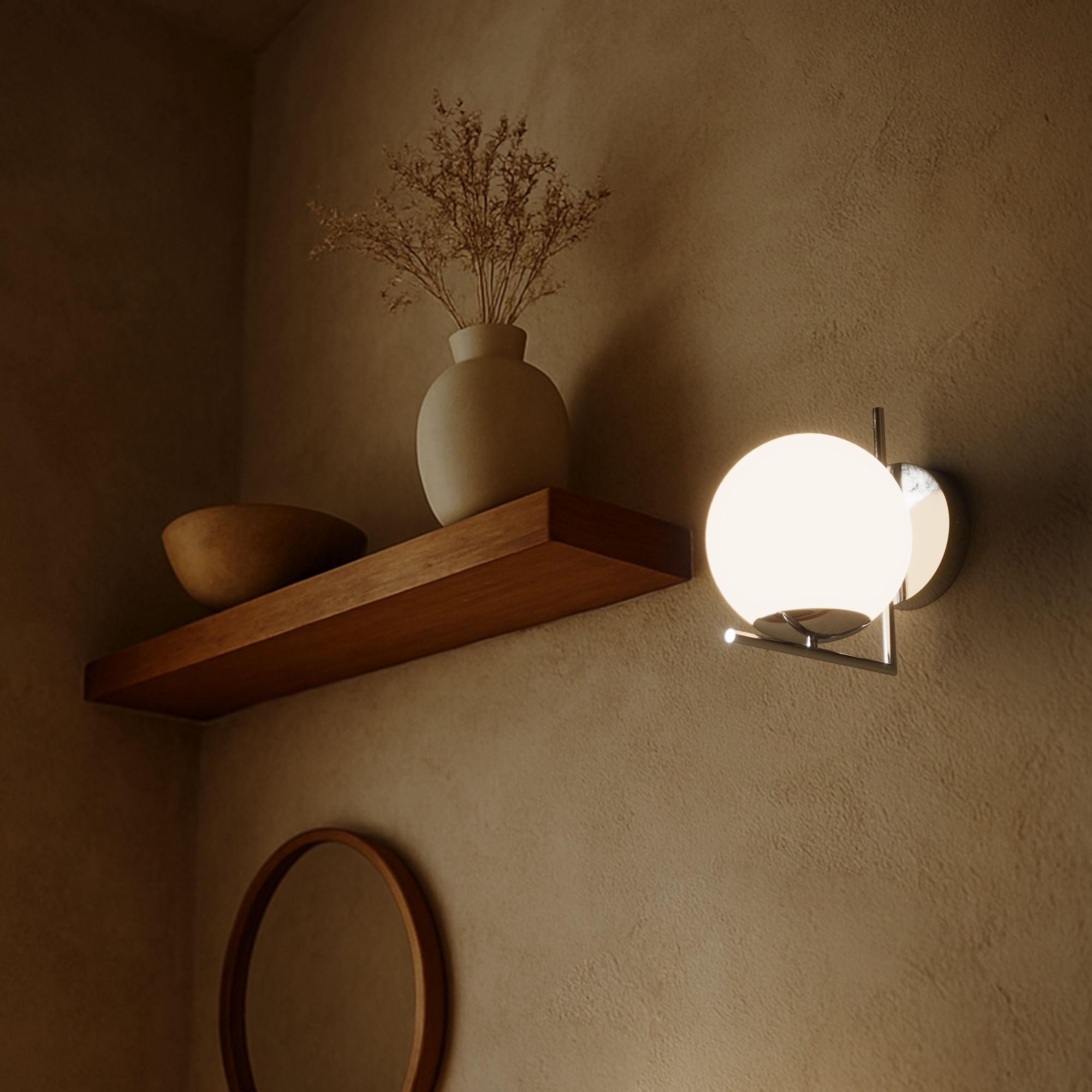 Aplique de pared bola cristal "Margaret" (8)