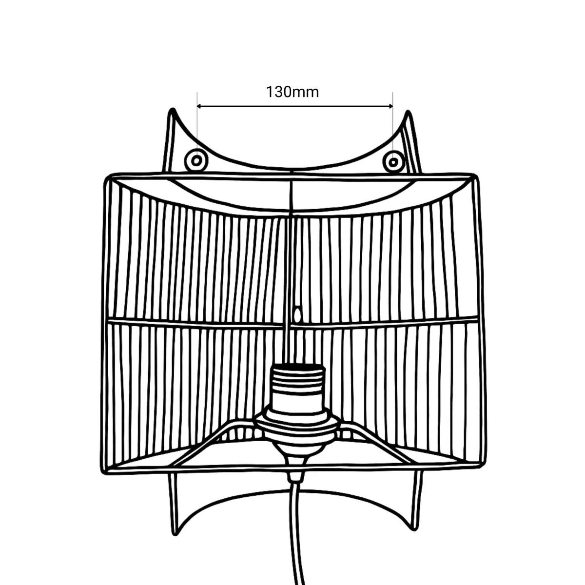 Aplique de pared de Ratán "SILIA" - E27 - Interruptor y enchufe - Barcelona Led-Decoración