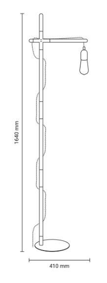Lámpara de pie madera y aluminio "Natural Wood" (10)