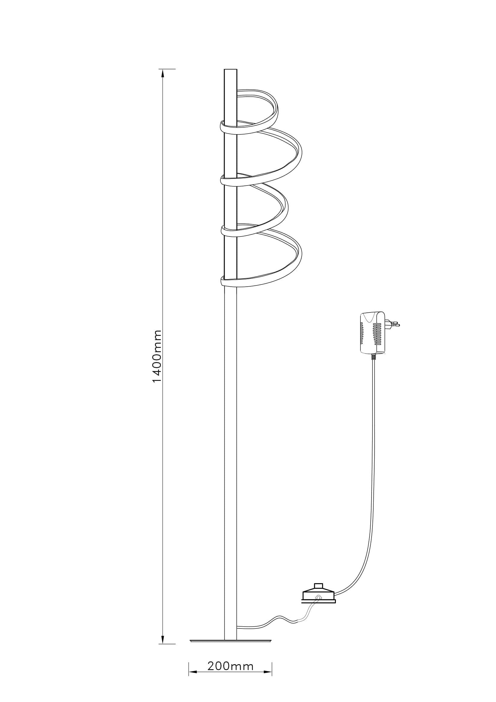 Lámpara de pie moderna "Rita - Hollywood"- 18W (2)
