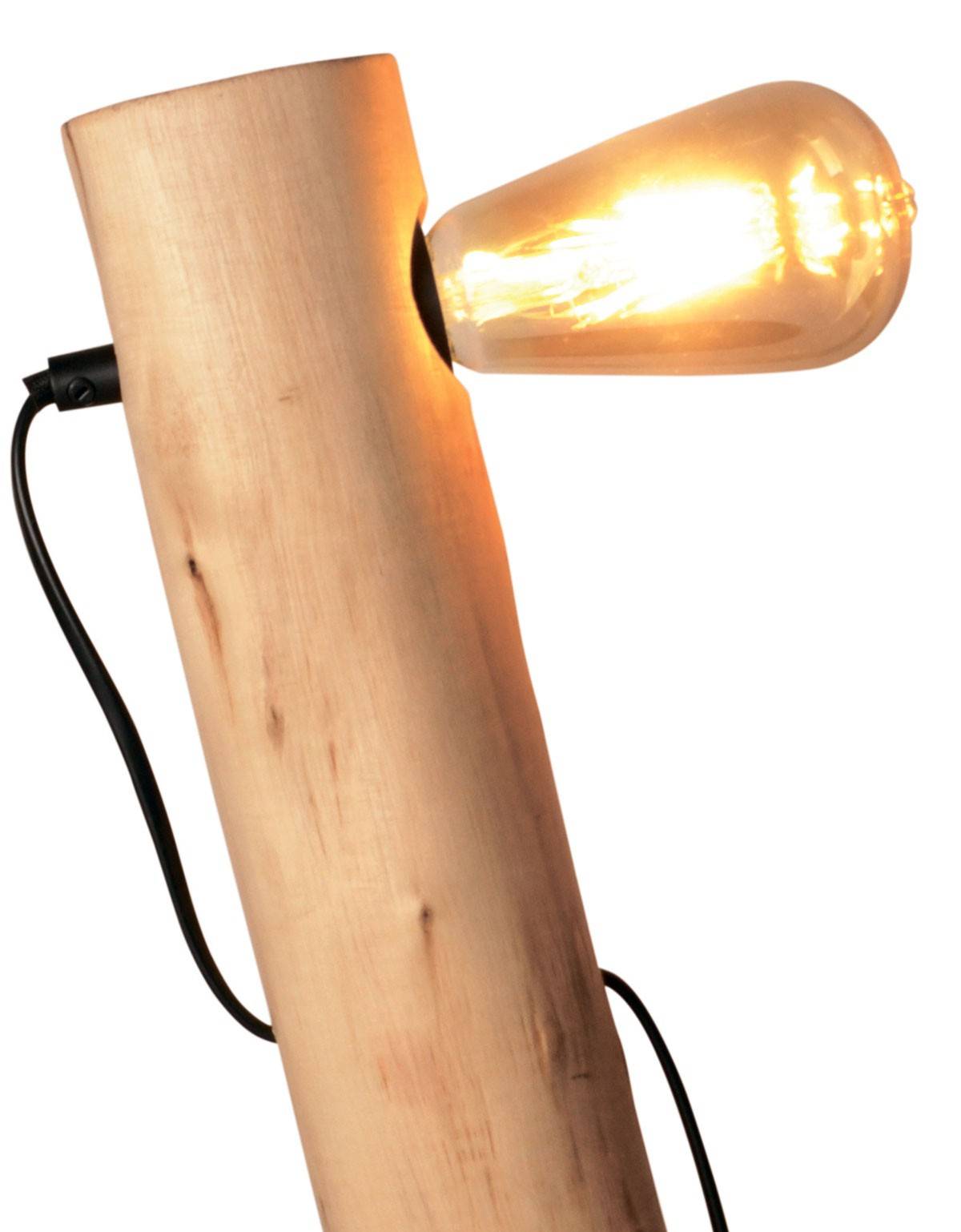 Lámpara de mesa de madera E27 (1)