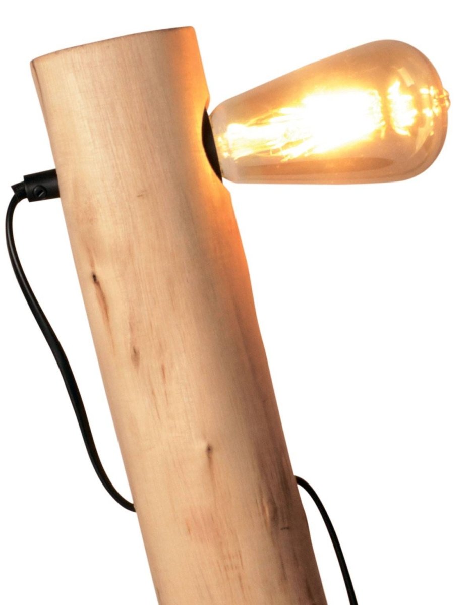 Lámpara de mesa de madera E27 - Barcelona Led-Decoración