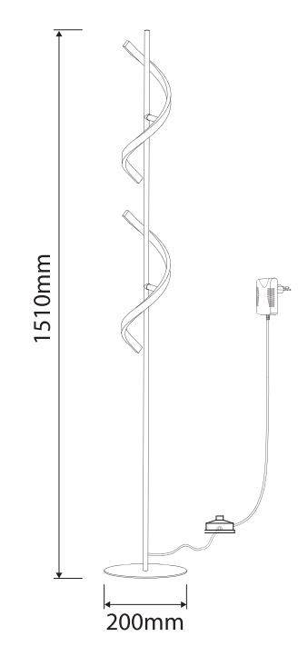 Lámpara de pie moderna BERGMAN - Hollywood 22W (3)