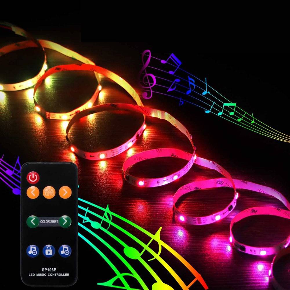 Controlador musical LED IC Pixel RGB/RGBW con mando a distancia - 5-12V DC - 600 pixeles (5)