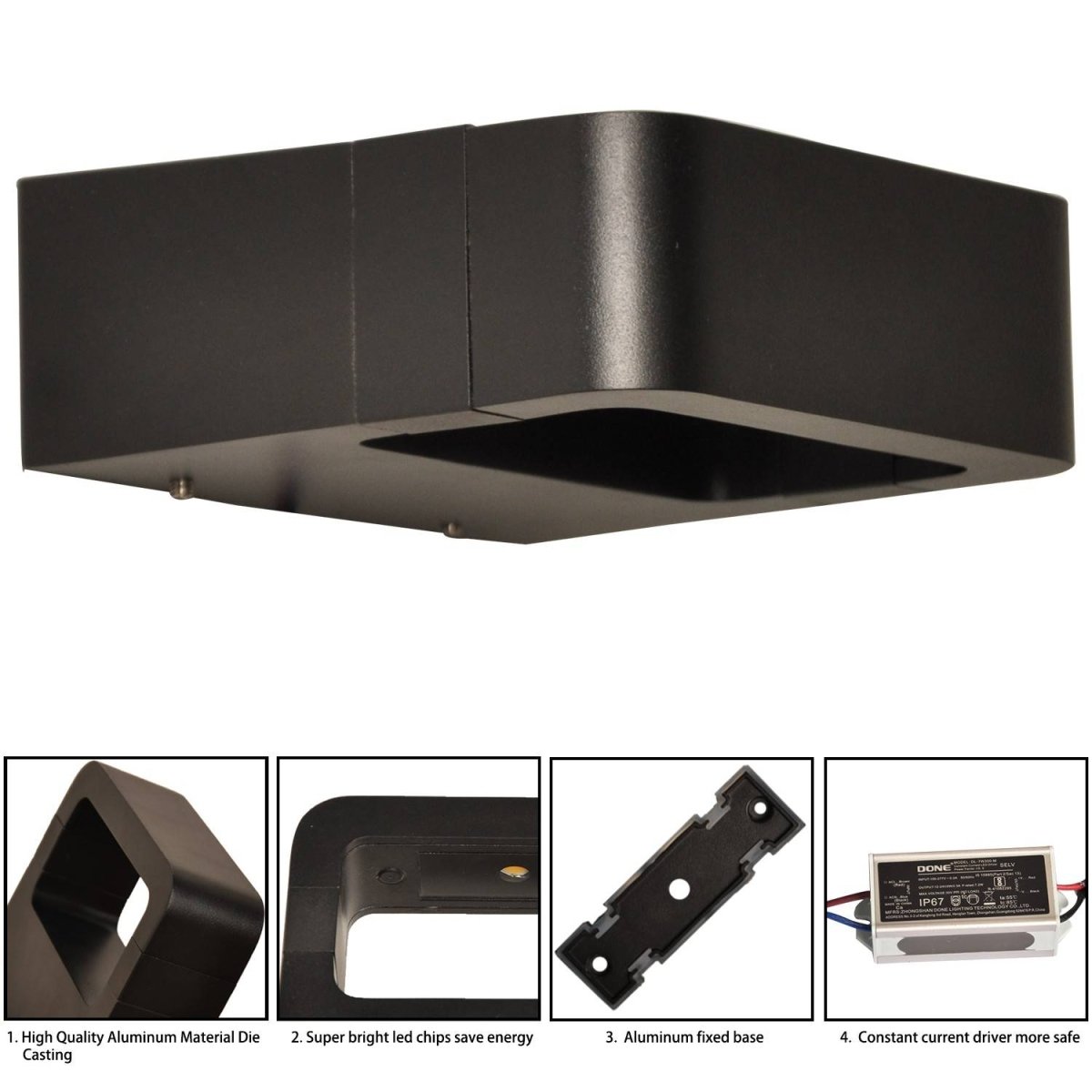 Aplique de pared exterior LED "KURRT" - 7W - IP65 - Barcelona Led-Decoración