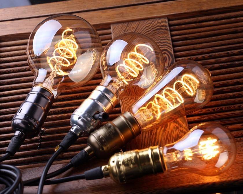 Bombilla Retro Vintage esférica E27 G45 4W de filamento (2)