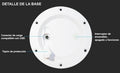 Macetero LED RGBW recargable 5W - Resina blanca - IP65 - 40x40cm 2