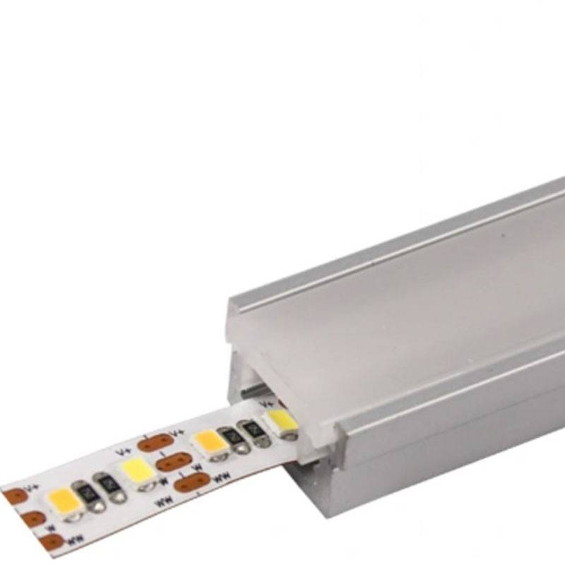 Perfil para tira LED para empotrar en Suelo 22x13mm (2m) (5)
