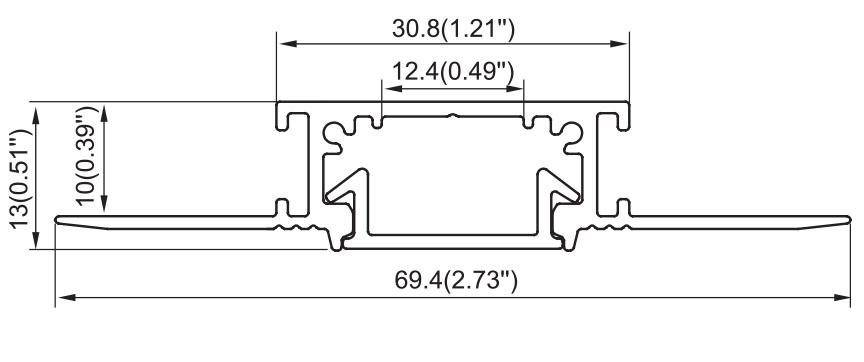 Perfil tira LED integración / trimless - 30x13mm - 2 metros (2)