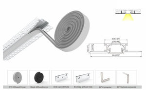Difusor Negro para perfil de Integración Escayola/Pladur (2m) (1)