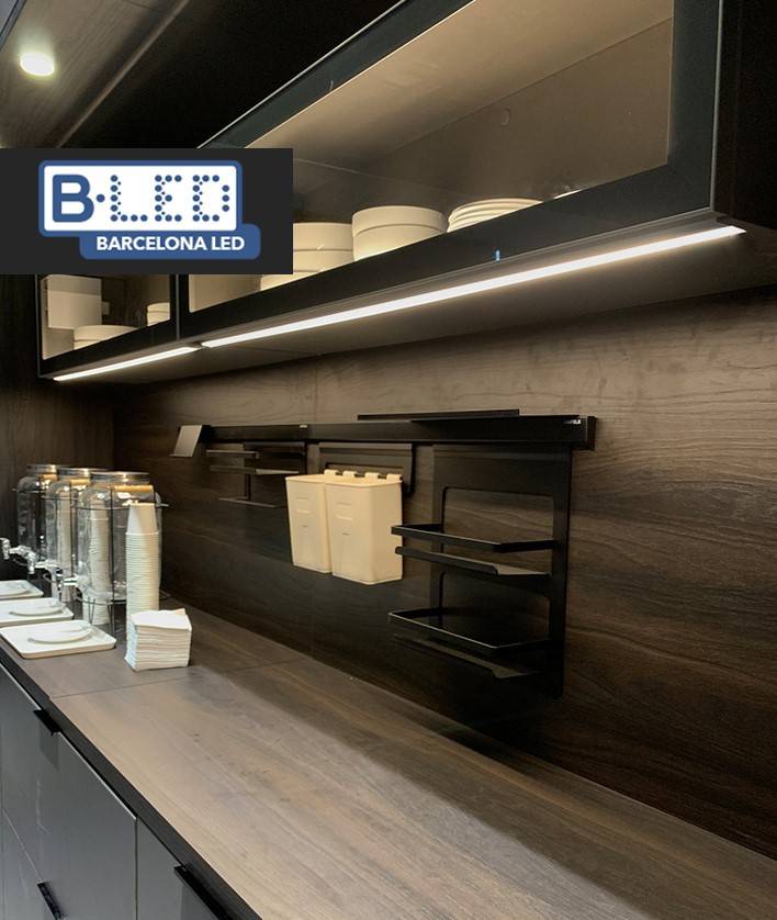 Perfil de aluminio empotrable para tira LED - 13x12mm - Tiras LED ≤5mm - 2 metros (4)