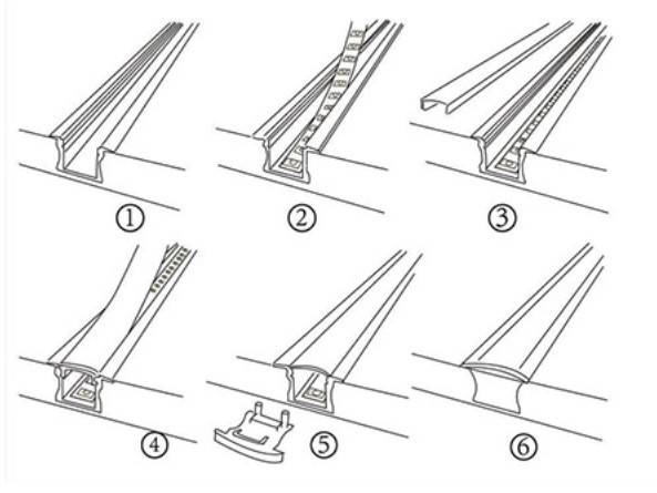 Perfil de aluminio empotrable 23x8mm para tira LED (11)