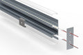 Profilo in alluminio su superficie di balneazione superiore/inferiore 18x49mm (2mt) 2