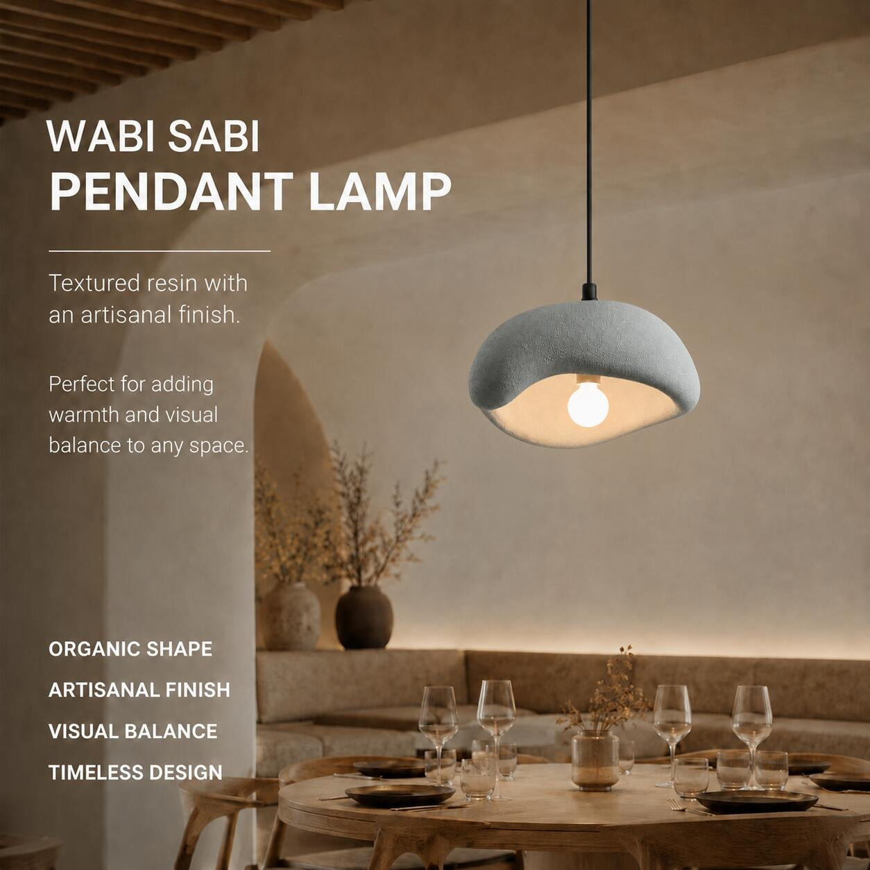 Lámpara colgante "Wabi Sabi 014" - E27 - 40cm (11)