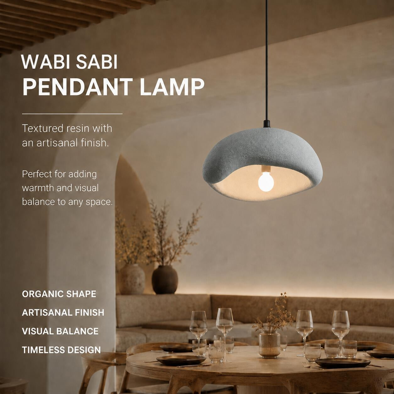 Lámpara colgante "Wabi Sabi 014" - E27 - 50cm (11)