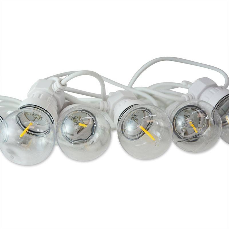 Guirnalda LED cable blanco 10 bombillas LED 3000ºK - 8 metros (5)