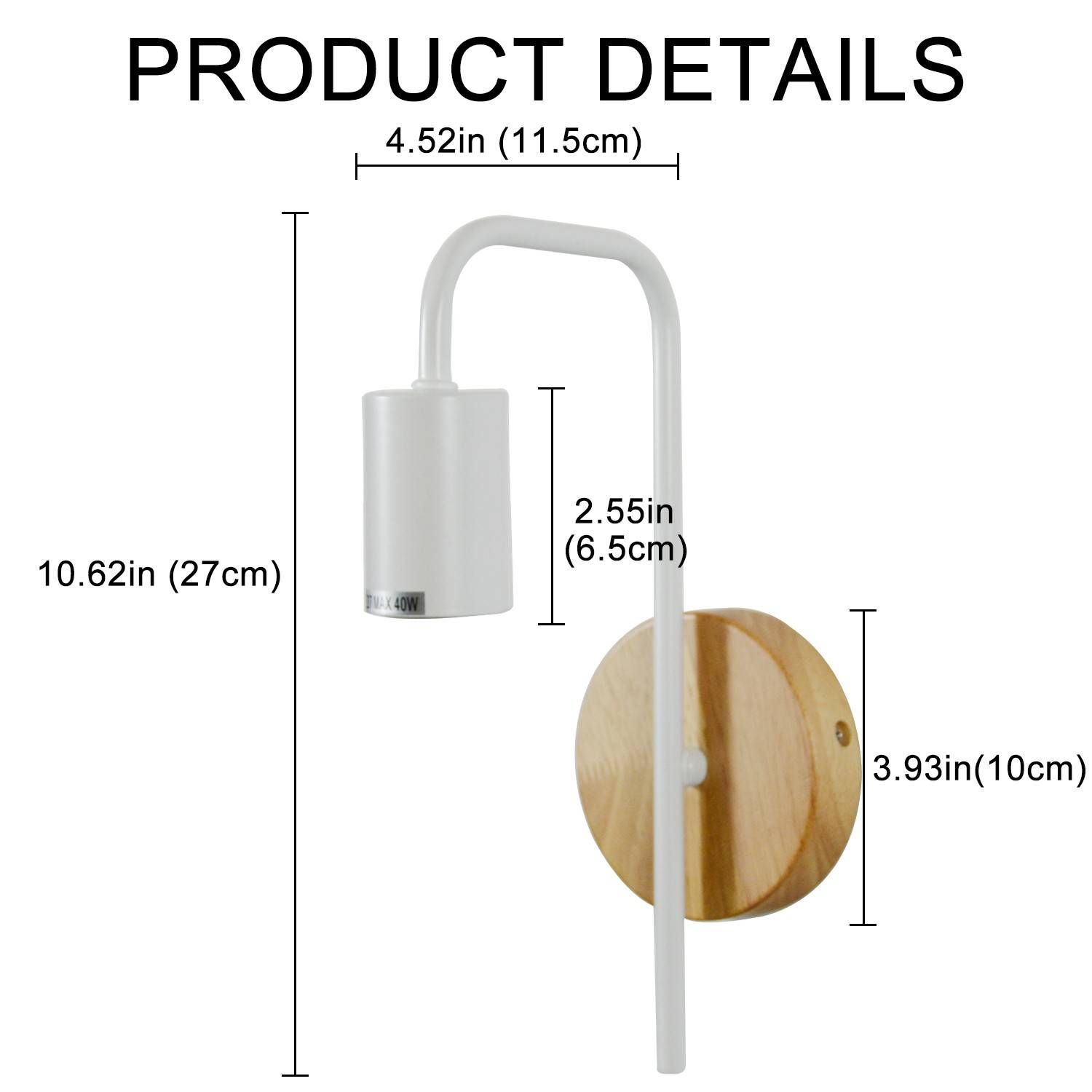 Aplique de pared interior "FINNA" E27 (2)