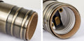 Retro Vintage Lampenfassung bronzefarben mit Schalter E27 5