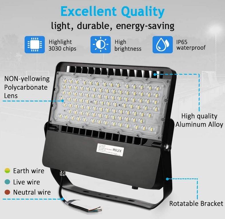 Proyector LED asimétrico 200W - 150lm/W - IP65 (3)