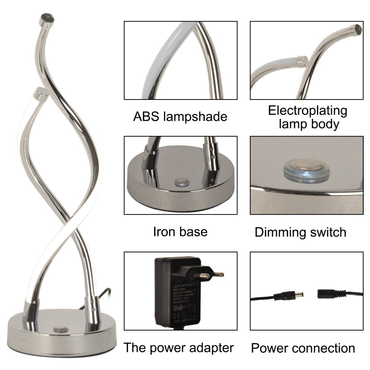 Lámpara de mesa LED "HELIX-T" 8W Regulable - Barcelona Led-Decoración