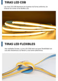 Tira LED COB 24V DC - 12W/m - 8mm - IP20 - Rolo de 5 metros - Corte a cada 4,5 cm 3