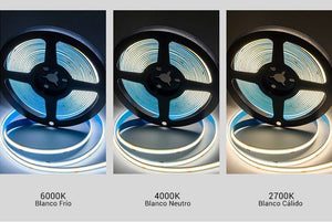 Tira LED COB 24V DC - 12W/m - 8mm - IP20 - Rollo de 5 metros - Corte cada 4,5 cm (8)