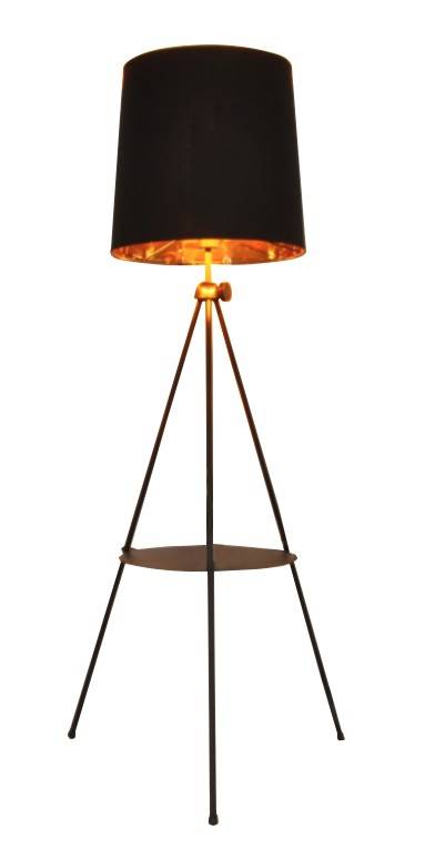 Lámpara de Pie Trípode con Mesita "Madison" & Lámpara de Pie Trípode con Mesita "Madison"