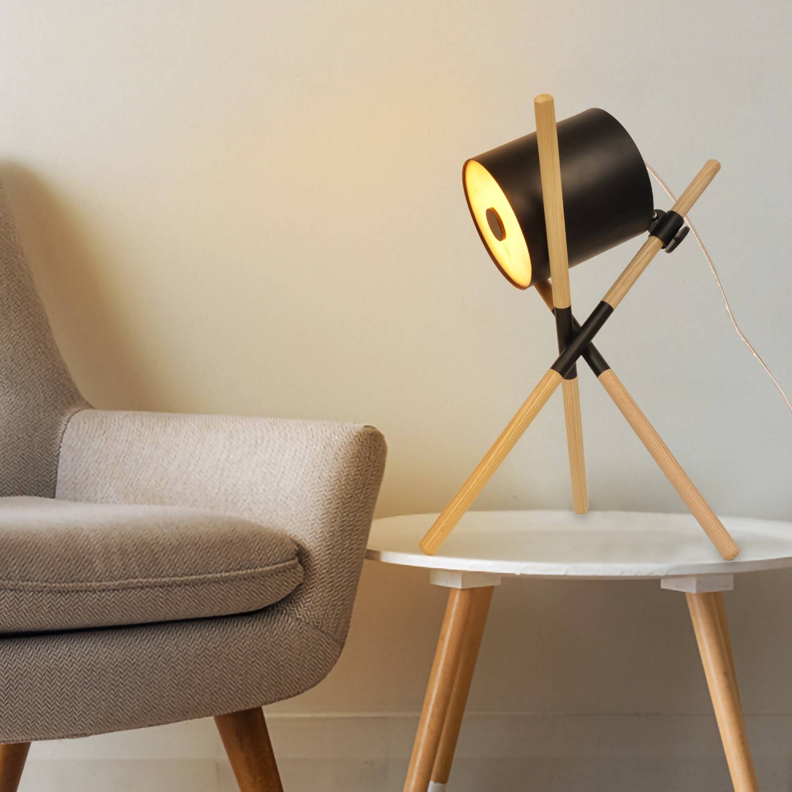 Lámpara de mesa nórdica de trípode "FOCUS" - 3 x E27 / G45 (12)