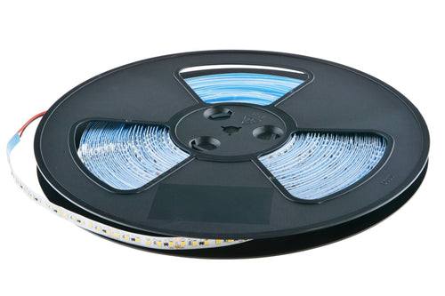 Striscia LED 24V DC - 15W/m - monocolore - 10mm - IP20 - Rotolo 30 metri - 120 LED/m - Taglio ogni 10 cm