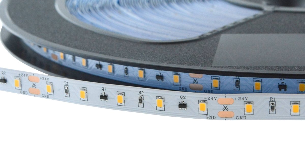 Tira LED 24V-DC - 9W/m - monocolor - 10mm - IP20 - Rollo 50 metros - 60 chips/m - Corte c/10 cm - Barcelona Led-