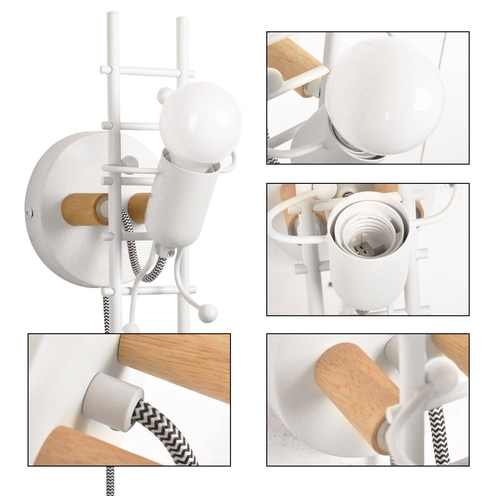 Aplique de pared decorativo "Doll" - E27 (1)