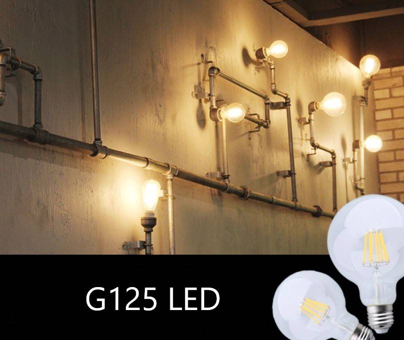 Bombilla LED globo filamento E27 G125 - 8W (2)