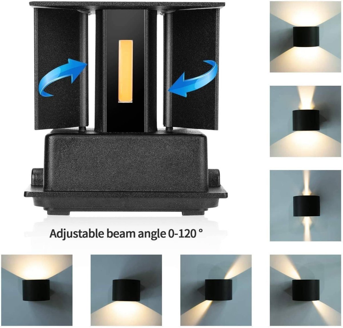 Aplique de pared "LAT" 6W apertura de luz regulable - Barcelona Led-Decoración