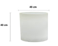 Macetero LED RGBW recargable 5W - Resina blanca - IP65 - 40x40cm 5