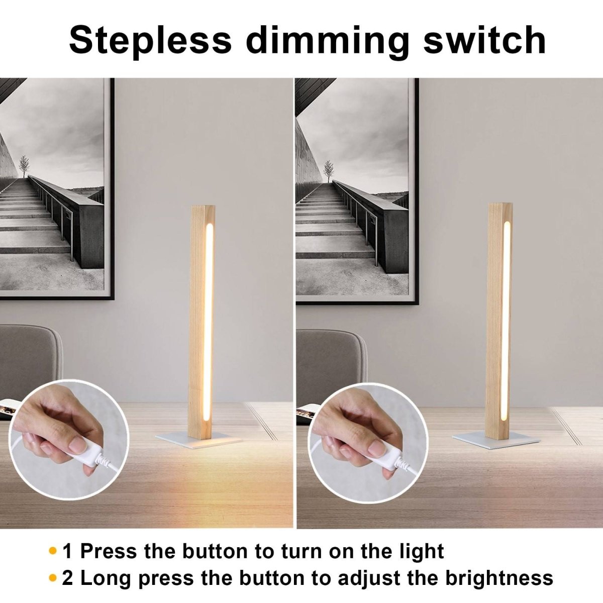 Lámpara de mesa de madera "TOAK" 10W dimable - Barcelona Led-Decoración