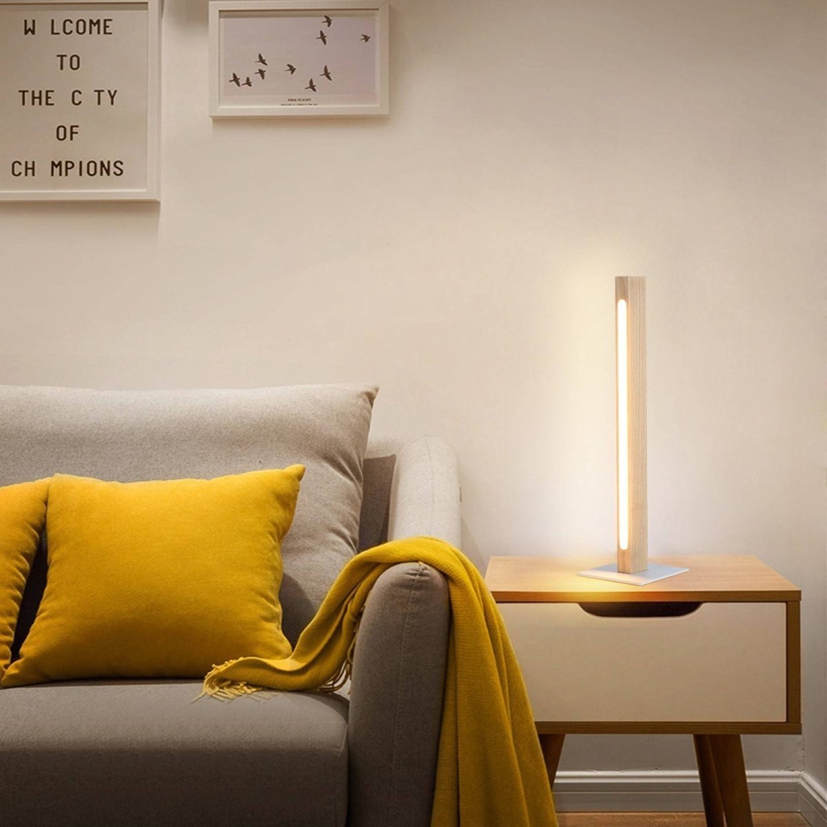 Lámpara de mesa de madera "TOAK" 10W dimable - Barcelona Led-Decoración